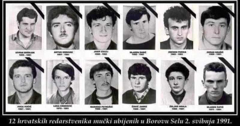 NEZAPAMĆEN ZLOČIN 2. svibnja 1991. srpski teroristi su pobili 12 hrvatskih policajaca u zloglasnom pokolju u Borovu Selu