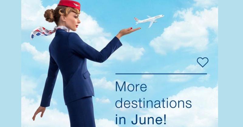JOŠ VIŠE ODREDIŠTA OD SREDINE LIPNJA Croatia Airlines obnavlja letove iz Zagreba u 11 europskih odredišta