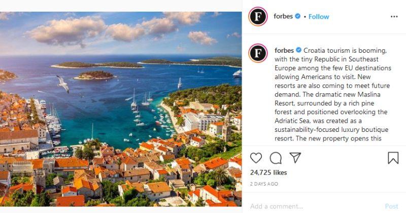 POZNATI MAGAZIN FORBES O HRVATSKOJ Turizam cvjeta, Amerikanci su dobrodošli