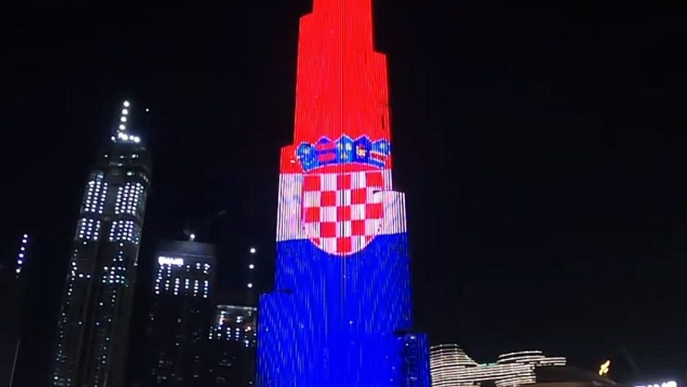 Na Dan Državnosti i Burj Khalifa zasvijetlila u bojama Hrvatske