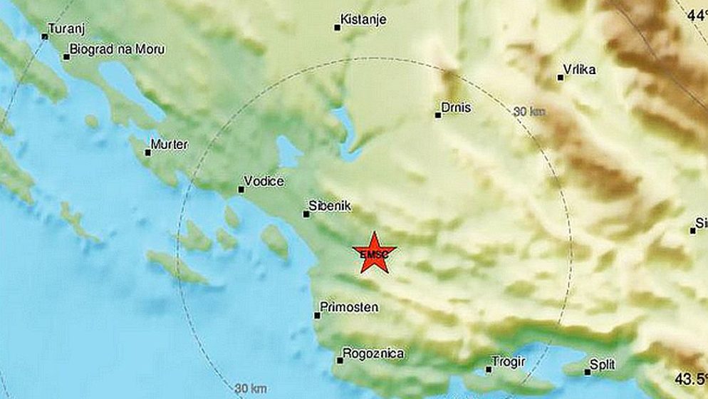 Jak potres magnitude 4,7 po Richteru pogodio Dalmaciju