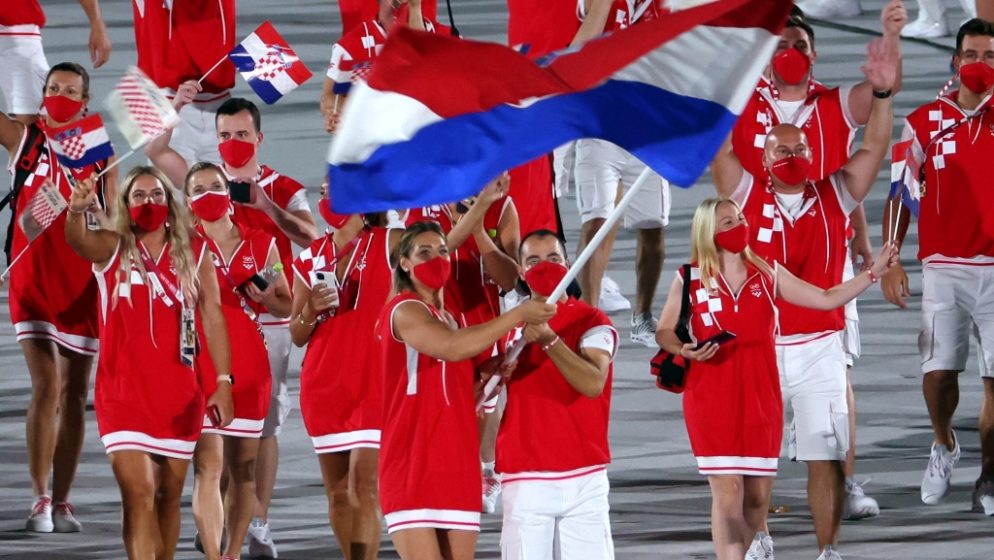 Perković i Glasnović ponijeli hrvatsku zastavu na svečanosti otvaranja OI Tokio 2020