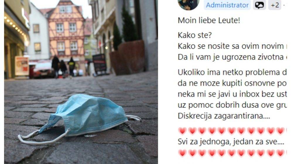 Vlasnik Facebook stranice ‘Hrvati u Hamburgu i okolici’ pokrenuo akciju: Ako ste pogođeni krizom i nemate za osnovne potrebe, javite se…