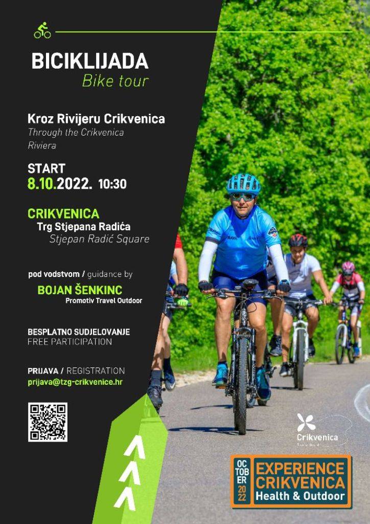 U subotu, 8. listopada održat će se biciklijada 'Kroz Rivijeru Crikvenica'
