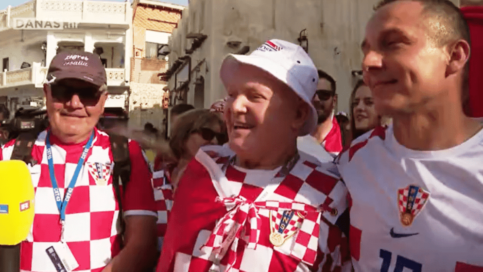 Najstariji hrvatski navijač ima 77 godina, došao je iz New Yorka bodriti Hrvatsku u Katar