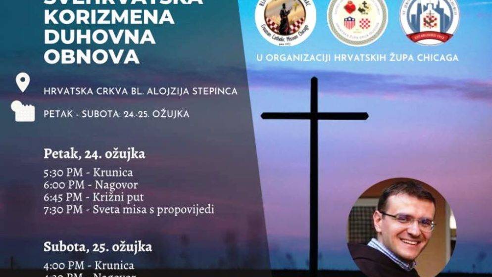 Svehrvatska duhovna obnova u organizaciji hrvatskih župa u Chicagu