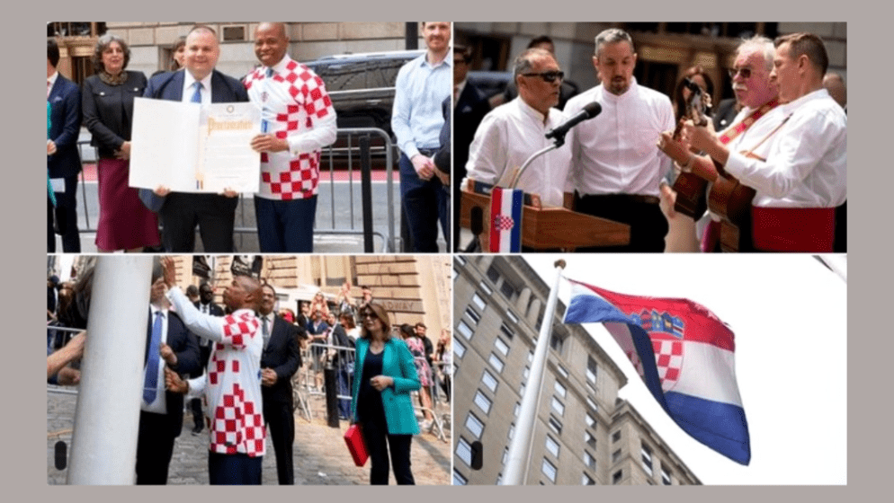 POVODOM DANA DRŽAVNOSTI REPUBLIKE HRVATSKE, gradonačelnik New Yorka ERIC ADAMS u hrvatskom dresu svečano proglasio Dan hrvatske baštine