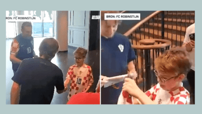 Nakon utakmice protiv Nizozemske Luka Modrić ispunio želju teško bolesnom Tinu, mladom Hrvatu iz Nizozemske