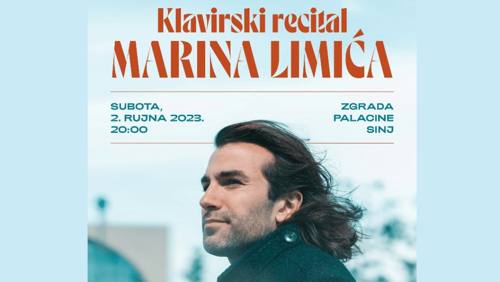 Na Trgu kralja Tomislava u Sinju, održati će se Klavirski recital pijaniste Marina Limića
