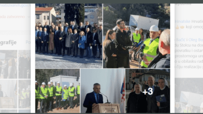 U Stolcu uručen 61 ugovor u okviru Programa pomoći Vlade RH Hrvatima u BiH, državni dužnosnici obišli i radove na projektu izgradnje ceste u Ravnom