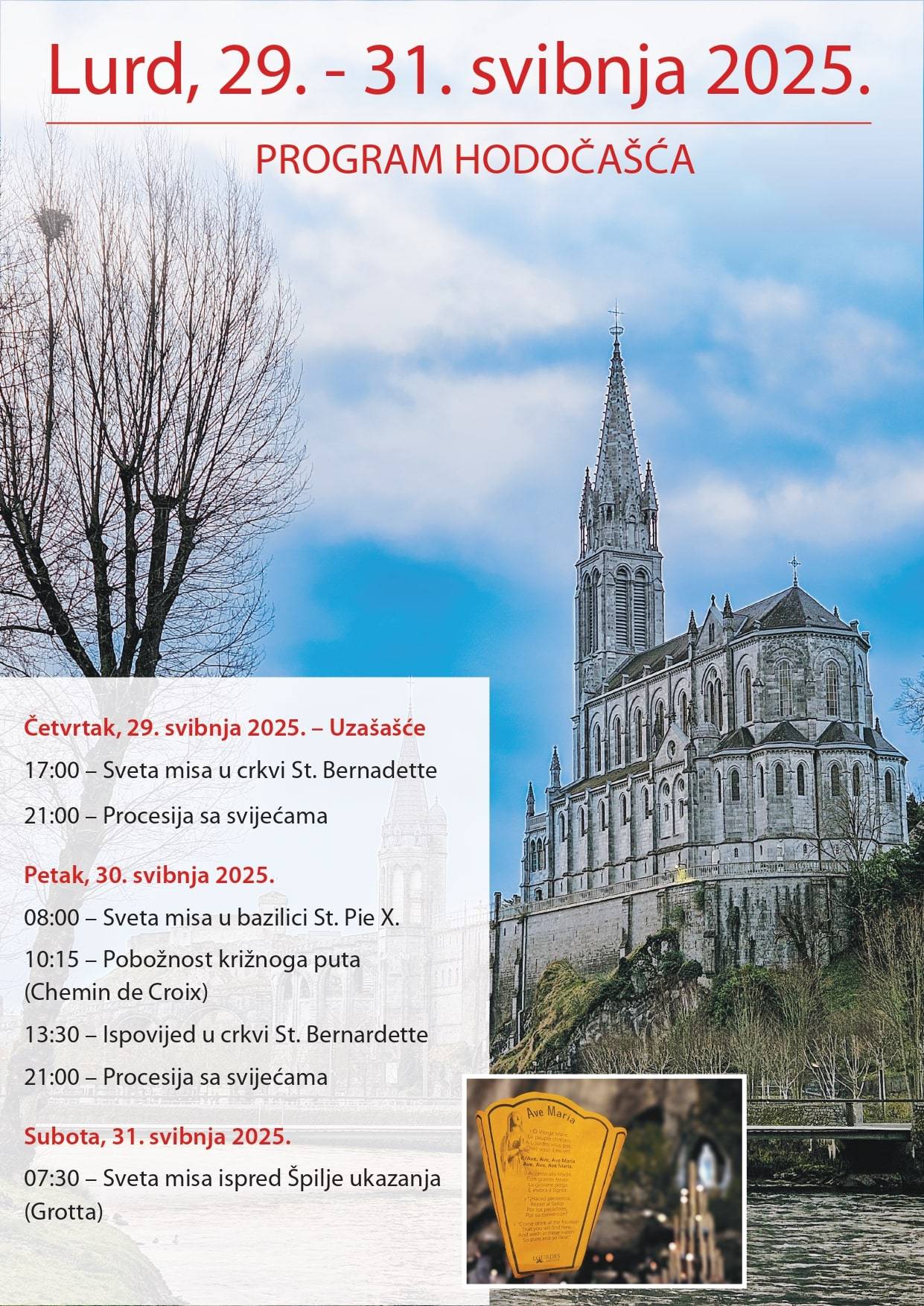 Tadicionalno hodočašće Hrvata zapadne Europe  u Lurd: Dani molitve i zajedništva