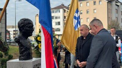 U Vukovarskoj ulici u Zaprešiću otkriveno brončano poprsje generala Blage Zadre