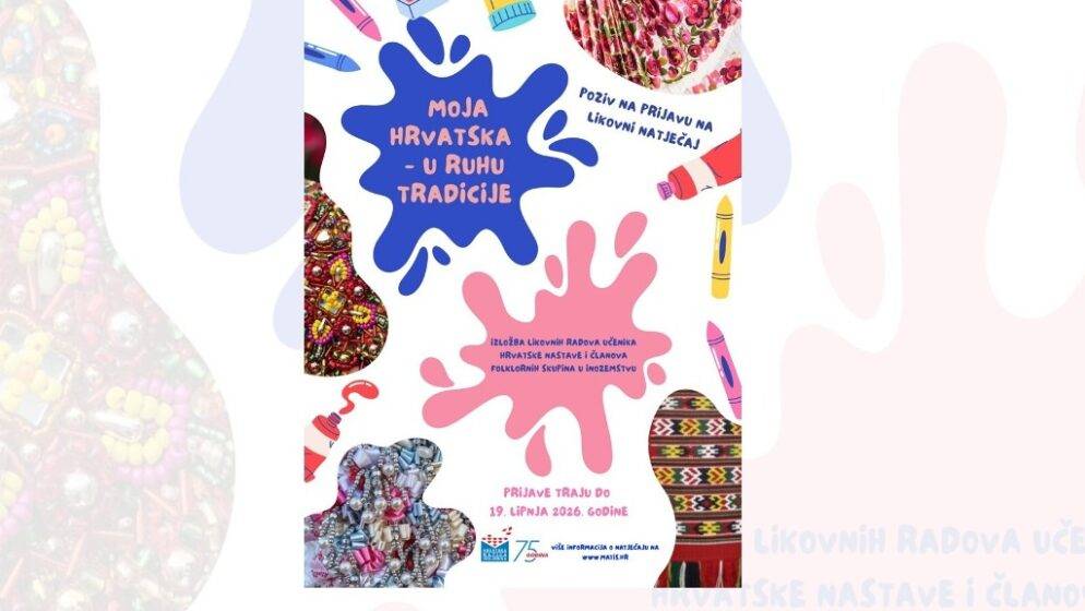 Otvoren likovni natječaj ‘Moja Hrvatska – u ruhu tradicije’